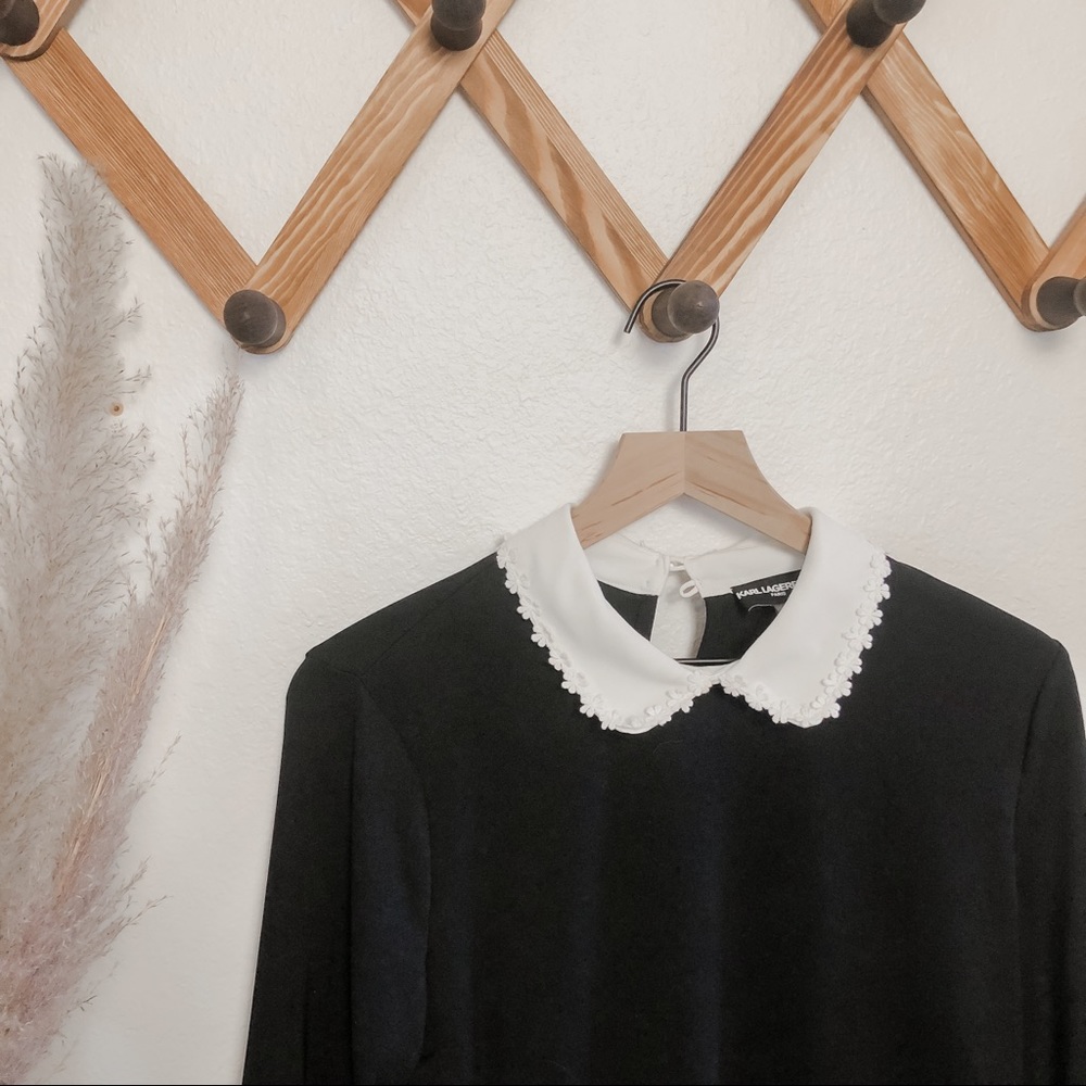 Karl Lagerfeld Peter Pan Collar Layered Top